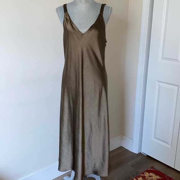 Astars Dresses & Skirts - Astars Tank Bias Cut Maxi Dress Dark Gold Size Large